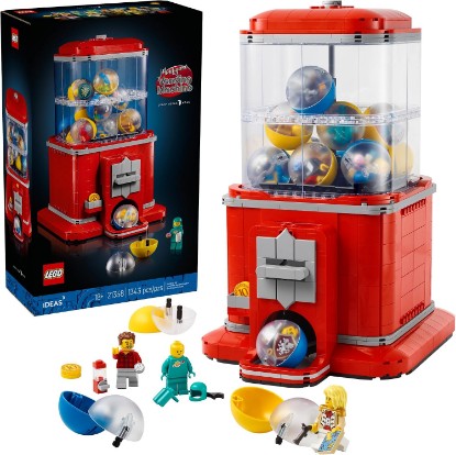 Picture of LEGO Ideas Minifigure Vending Machine Building Set for Adults - Creative Office Decor or Home Book Shelf Display - Capsule Dispensing Toy - Nostalgic Gift for Men and Women, 18+ - 21358
