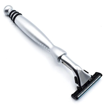 Picture of Taconic Heavyweight Sensor-Compatible Triple Blade Pivot Razor | Heavyweight Pivoting Handle Accepts Sensor And Sensor Excel Cartridges And Includes One Preloaded Triple Blade Cartridge