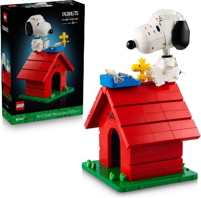 Picture of LEGO Ideas Peanuts: Snoopy's Doghouse 21368 | Collectible Building Set for Adults, Ages 18+, Relaxation Activity, Display for Home Office & Bedroom, 964 pieces