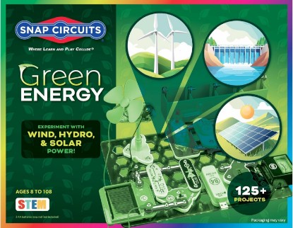 Picture of Snap Circuits Green Energy Electronics Exploration Kit | Over 125 Exciting STEM Projects | Full Color Project Manual | 45+ Snap Circuits Parts | STEM Educational Toys for Kids 8+