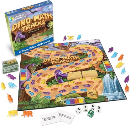 Picture of Learning Resources Dino Math Tracks Game