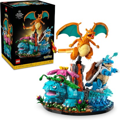 Picture of LEGO Pokémon Venusaur, Charizard and Blastoise - Building Set for Adults, Ages 18+ - Collectible Pokémon Figures - Gift Idea for Men & Women - 72153