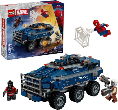 Picture of LEGO Marvel Spider-Man Prison Transport Chase - Super Hero Building Toy for Boys & Girls, Ages 8+ - Includes 4 Minifigures - Spider-Man Toy for Fans - Gift for Birthdays - 76349