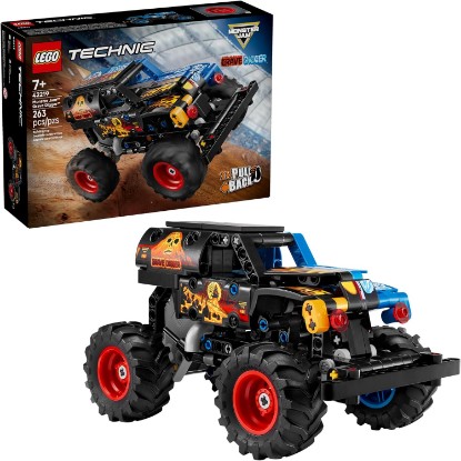 Picture of LEGO Technic Monster Jam Grave Digger Fire and Ice Building Toy for Boys & Girls - Monster Truck Toy W/Pull-Back Racing Action for Kids, Ages 7+ - Gift Idea for Birthdays - 42219