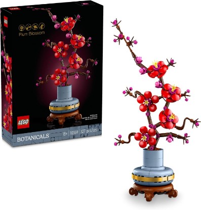 Picture of LEGO Botanicals Plum Blossom Building Sets for Adults - Artificial Flower for Dinner Table Centerpiece, Living Room Home Decor, Ages 18+ - DIY Craft Kits - Gift for Birthdays - 10369