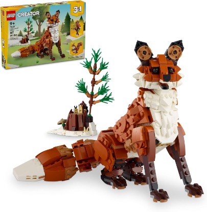 Picture of LEGO Creator 3 in 1 Forest Animals Red Fox Toys - Building Toys for Kids, Boys & Girls, Ages 9+ - W/ 3 Building Options into Fox, Owl, or Squirrel - Gift for Birthdays - 31154