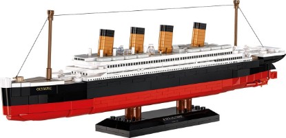 Picture of COBI Historical Collection Great War R.M.S. Olympic /1911 Building Set, 595 Pieces | Printed (pad printed), laser-engraved plate, movable propeller, historical collection, components from the EU, from 8+