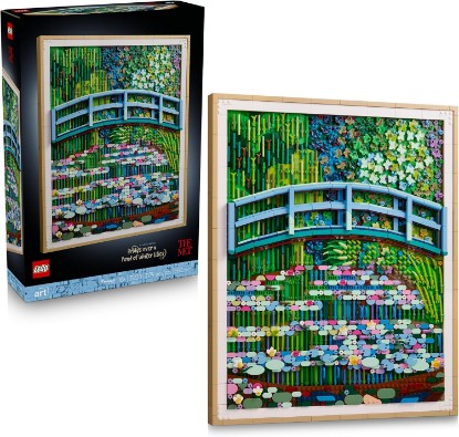 Picture of LEGO Art Claude Monet – Bridge Over a Pond of Water Lilies - Building Sets for Adults, Ages 18+ - Wall Decor for Living Room or Home Office - Gift for Women & Men - 31220