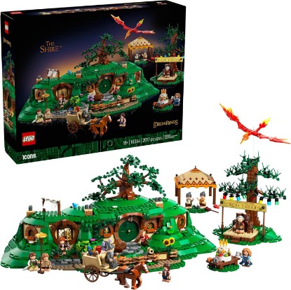 Picture of LEGO Icons The Lord of The Rings: The Shire Building Set - Room Decor for Men and Women, Ages 18+ - Adult DIY Collectible for Bedroom or Office - with Gandalf Minifigure - 10354