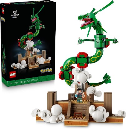 Picture of LEGO Pokémon Rayquaza 72168 | Collectible Building Set for Adults, Ages 18+, Posable Pokémon Model Kit for Display, Bedroom, Desk or Book Shelf Decor