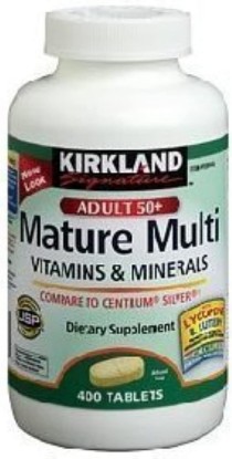 Picture of KIRKLAND Signature Mature Multi Vitamins & Minerals with Lycopene and Lutein 400 Tablets - Compare to Centrum Silver