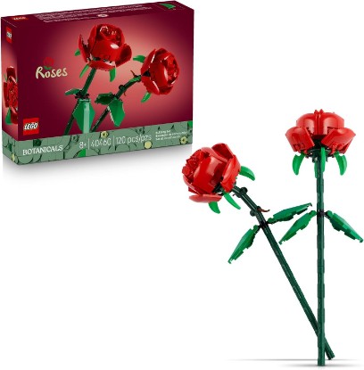 Picture of LEGO Roses - Building Toy for Kids, Girls & Boys, Ages 8+ - Artificial, Fake Roses for Home Decor & Display - Gift Idea for Plant & Flower Lovers - 40460