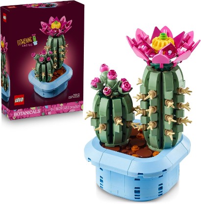 Picture of LEGO Botanicals Flowering Cactus Building Toy - Crafting Kit for Girls & Boys, Ages 9+ - Gift for Birthdays - Cactus Room Decor for Display for Bedroom or Book Shelf - 11509