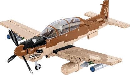 Picture of COBI Armed Forces AT-6 Wolverine (Beechcraft) Building Set, 263 Pieces | Printed (pad printed) combat trainer model, components from the EU, from 7 years