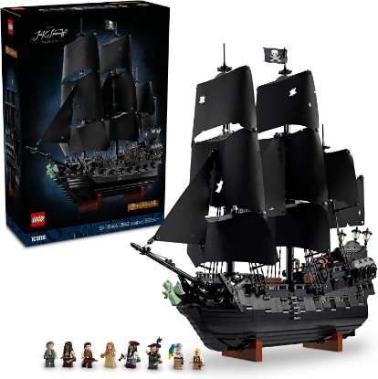 Picture of LEGO Icons Captain Jack Sparrow’s Pirate Ship Building Set for Adults, Ages 18+ - Room Decor for Office, Bedroom or Shelf - Collectible Black Pearl Ship for Pirates of The Caribbean Fans - 10365