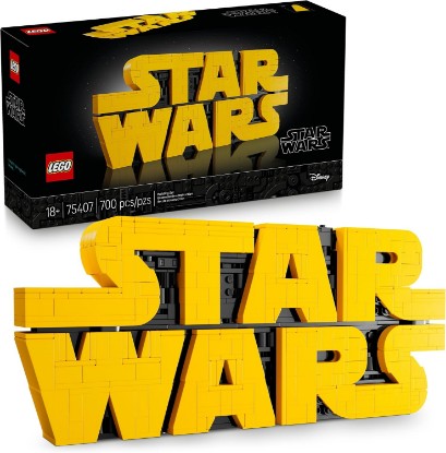 Picture of LEGO Star Wars Brick-Built Star Wars Logo - Building Set for Adults 18+ - Star Wars Gift Idea for Birthdays - Collectible DIY Model Kit - Home Decor Idea for Fans of The Movie Series - 75407