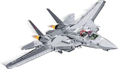 Picture of COBI TOP Gun™ F-14A Tomcat, 1:48 Scale, 757 Pieces, 2 Figures | Pad-printed details, Movable variable-sweep wings, Retractable landing gear, Display model, Parts made in the EU, Ages 8+