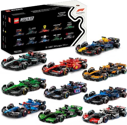 Picture of LEGO Speed Champions Ultimate Formula 1 Collector's Pack - Contains 10 Sets in 1 - Includes Exclusive Poster - Collectible F1 Model Car Kit - Gift for Race Car Fans - 66802