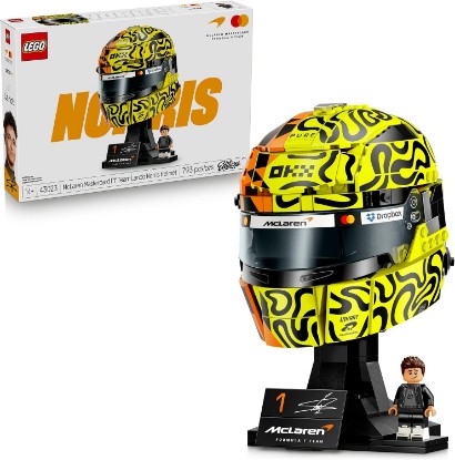 Picture of LEGO Editions McLaren MasterCard F1 Team Lando Norris Helmet - Building Set for Adults, Ages 18+ - F1 Bedroom, Office or Shelf Decor for Fans - Gift for Men & Women - 43023