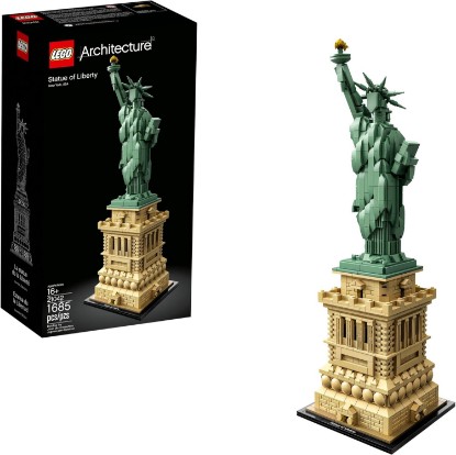 Picture of LEGO Architecture Statue of Liberty Model Building Set - Collectible New York City Souvenir, Creative Home Décor or Office Centerpiece, Great Gift Idea for Adults and Teens, 21042