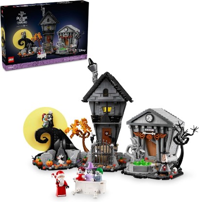 Picture of LEGO Disney Tim Burton's The Nightmare Before Christmas Decor - Building Set for Adults for Display, Ages 18+ - Collectible DIY Craft for Fans of Iconic Movie with Minifigures Included - 21351
