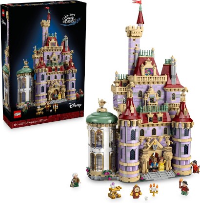 Picture of LEGO Disney Princess Beauty and The Beast Castle Building Set - Room Decor for Women & Men, Ages 18+ - Model Building Kit for Adults - Book Shelf Display - Gift for Disney Fans - 43263