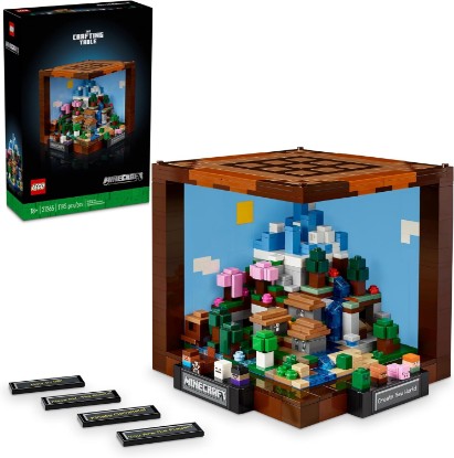 Picture of LEGO Minecraft The Crafting Table, Collectible Video Game Building Set with Minecraft Figures, Mobs and Biomes, 15 Year Anniversary Model, Build and Display Gift for Adults, 21265
