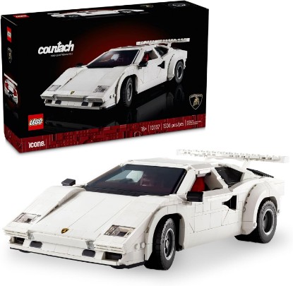 Picture of LEGO Icons Lamborghini Countach 5000 Quattrovalvole Model Car Kit - Collectible Building Set for Adults, Ages 18+ - Detailed Lamborghini Car Kit with Scissor Doors, V12 Engine, and More - 10337