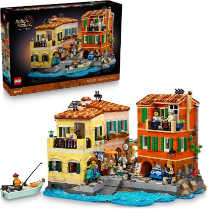 Picture of LEGO Ideas Italian Riviera Building Set for Adults - DIY Home & Office Decor for Men & Women Ages 18+ - Construct 3 Colorful Buildings & 10 Minifigures W/Accessories - Gift Idea for Birthdays - 21359