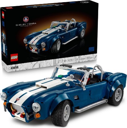 Picture of LEGO Icons Shelby Cobra 427 S/C Car Building Set for Adults - Bedroom, Office, or Book Shelf Decor for Sports Car Fans, Ages 18+ - Gift Idea for Birthdays - 10357