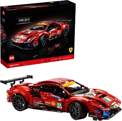Picture of LEGO Technic Ferrari 488 GTE “AF Corse #51” 42125 - Champion GT Series Sports Race Car, Exclusive Collectible Model Kit, Collectors Set for Adults to Build