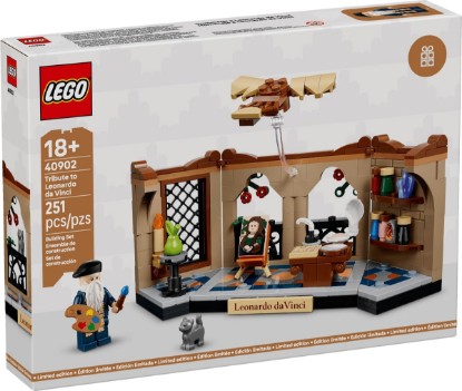 Picture of LEGO Tribute to Leonardo da Vinci – 250-Piece Renaissance Workshop Building Set with Leonardo Minifigure, Mona Lisa & Ornithopter, Collectible Art Display Gift for Adults – 40902