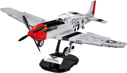 Picture of COBI TOP Gun: Maverick™ Mustang P-51D™, 1:32 Scale, 350 Pieces | Pad-printed details, rotating propeller, opening cockpit, retractable landing gear, display stand, made in the EU, ages 8+