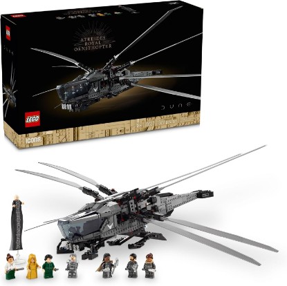 Picture of LEGO Icons Dune Atreides Royal Ornithopter 10327, Collectible Dune Inspired Model for Build and Display, Adult Gift Idea for Sci-Fi Movie Fans, 8 Minifigures