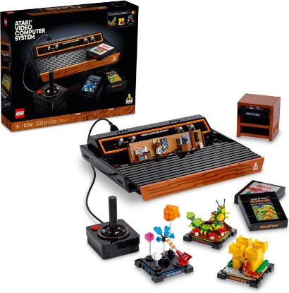 Picture of LEGO Icons Atari 2600 Building Set 10306 - Retro Video Game Console and Gaming Cartridge Replicas, Featuring Minifigure and Joystick, Nostalgic 80s Gift for Gamers and Adults