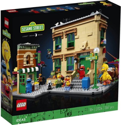 Picture of LEGO Ideas 123 Sesame Street 21324 Building Kit; Awesome Build-and-Display Model for Adults Featuring Elmo, Cookie Monster, Oscar The Grouch, Bert, Ernie and Big Bird, New 2021 (1,367 Pieces)