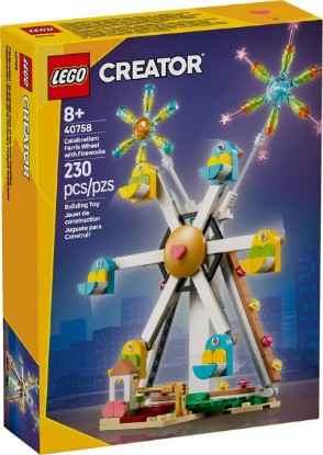 Picture of LEGO Creator Celebration Ferris Wheel with Fireworks Building Set 40758, 230 Pieces