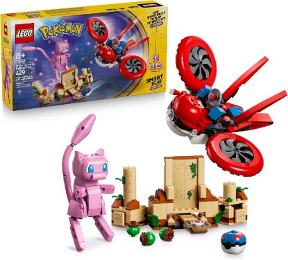 Picture of LEGO Pokémon SMART Play: Drone Search for Mythical Mew 72161 | Compatible Set, Building Toys, Boys & Girls, Ages 8+, Interactive Pokémon Toys, 3 SMART Tags, 429 pieces, Gift Idea