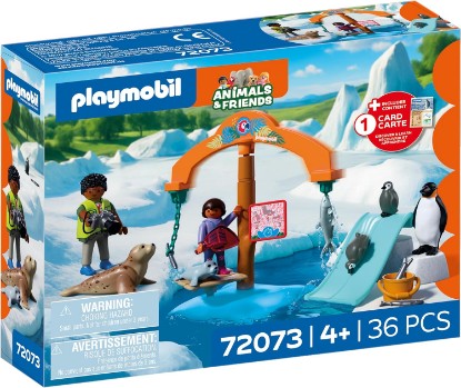 Picture of Playmobil Animals & Friends | Zoo Ice Expedition | Penguins and Seals with Feeding Carousel | Children's Toy for Ages 4 and up | 72073