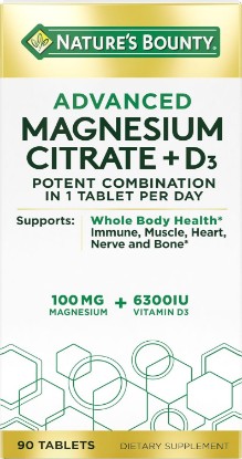 Picture of Nature's Bounty Advanced Vitamin D3 with Magnesium Citrate Immune Formula | Supports Immune and Bone Health, 90 Tablets