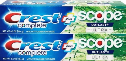 Picture of Crest Complete Whitening Plus Scope Outlast Ultra Toothpaste 6.5 oz (184g) - Pack of 2