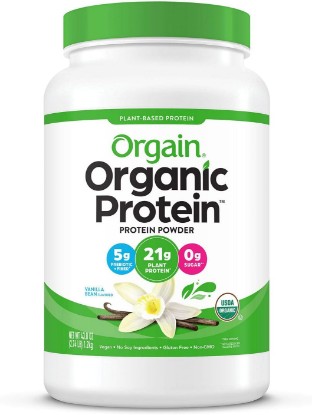 Picture of Orgain Organic Plant Based Protein Powder, Vanilla Bean, 2.74 lb USDA Organic