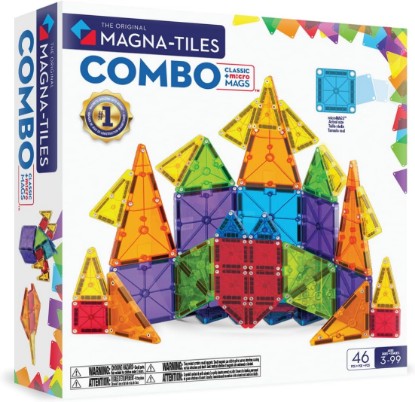 Picture of MAGNA-TILES Combo 46-Piece Magnetic Construction Set, The Original Magnetic Building Brand
