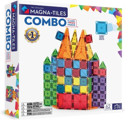 Picture of MAGNA-TILES Combo 62-Piece Magnetic Construction Set, The Original Magnetic Building Brand
