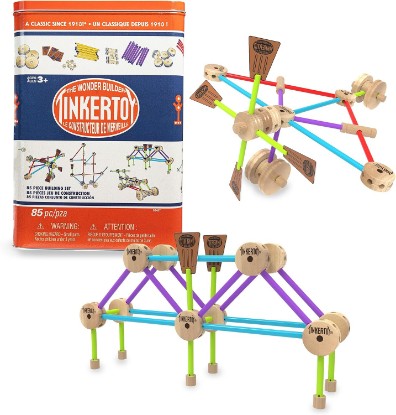 Picture of Tinkertoy Retro Building Set Tin - 85 Pieces
