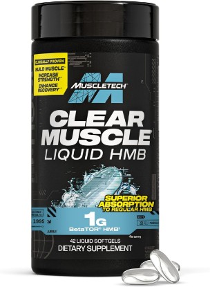 Picture of MuscleTech HMB Supplements 1000mg, Clear Muscle (42 Liquid Softgels) | Highest Grade HMB for Lean Muscle & Recovery, HMB Free Acid Muscle Supplement, Help Decrease Breakdown, Packaging May Vary