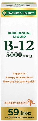 Picture of Nature's Bounty B-12 5000 mcg Sublingual Liquid Energy Health 2 oz (Pack of 2)