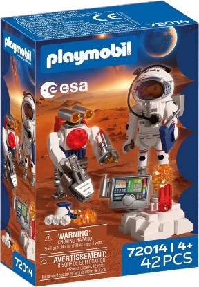 Picture of Playmobil Space | ESA: Astronaut with Robot | with Mars Crawler, Analysis Station & 3 Rock Samples | Space Exploration in the Playroom Playset | for Children Aged 4+ | 72014