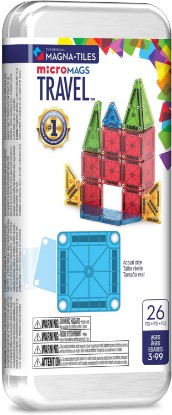 Picture of MAGNA-TILES microMAGS 26-Piece Travel Magnetic Construction Set – Bold Colors, The Original Magnetic Building Brand