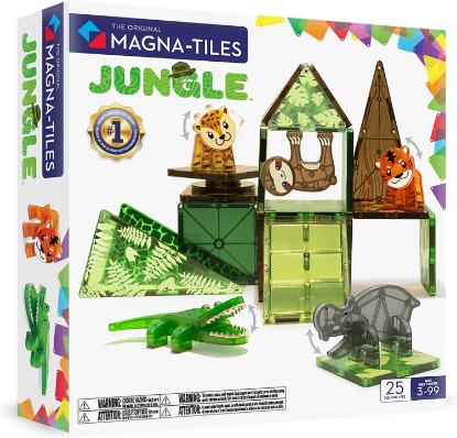 Picture of MAGNA-TILES Jungle Animals 25-Piece Magnetic Construction Set, The ORIGINAL Magnetic Building Brand